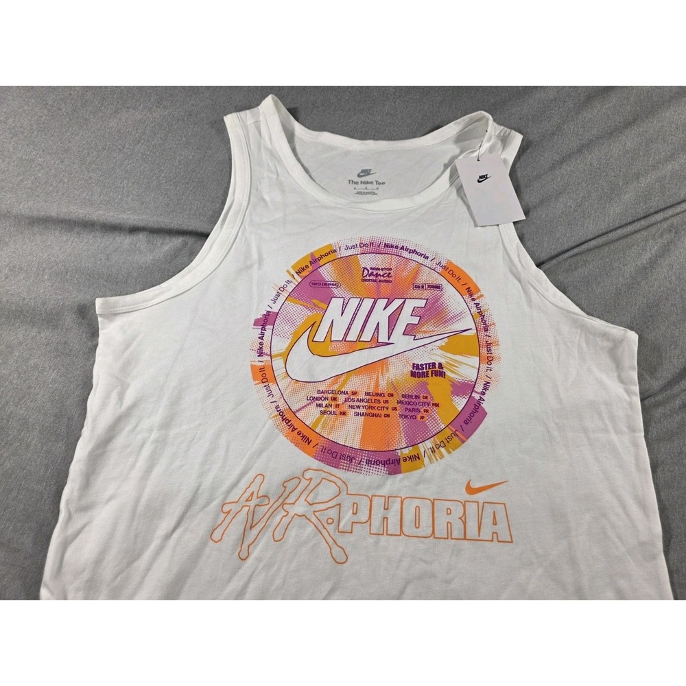 NWT Nike Just Do It Airphoria White Tank Top Tee Men's Medium